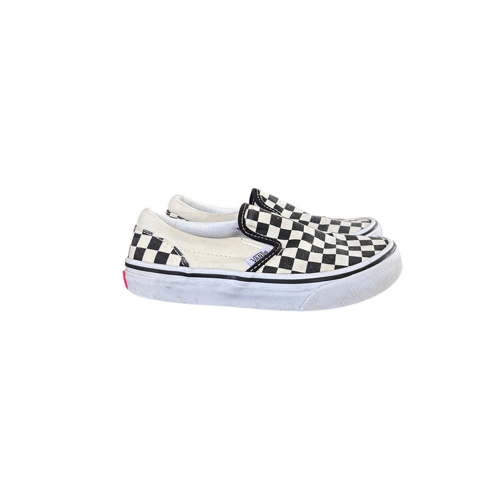 Vans Kids Classic Slip-On Checkerboard Black White Skate Shoes Sneakers